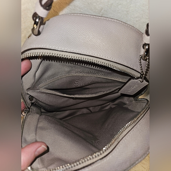 Coach Jordyn Leather Backpack in Chalk - Picture 9 of 12